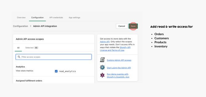 Saving new api scope filter
