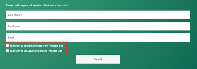 Business Opt in Step 6