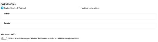 Campaign > Setup > Access Restrictions > Regional Restrictions > CountryRegion