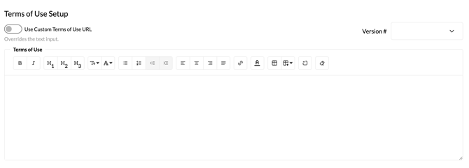 Campaign > Setup > General Setup > Legal Setup > Adding TextLinks