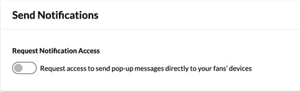 Campaign > Setup > Messaging > Request Notification Access