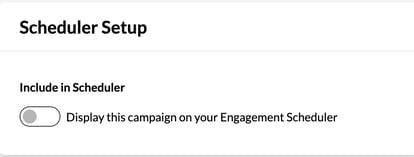 Campaign > Setup > Miscellaneous > Scheduler Setup