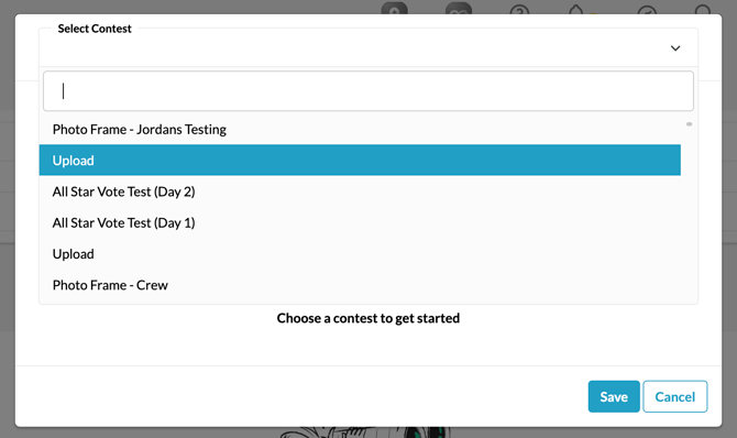 Choose Campaign from Dropdown Menu