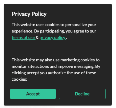 Cookie Warning Before