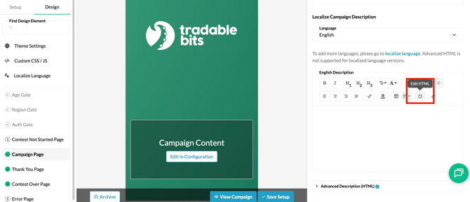 Embed Video > Edit HTML