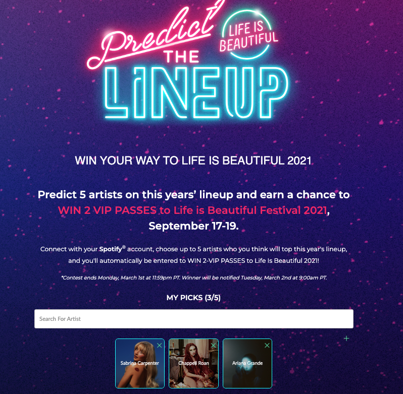 How do I setup a Lineup Predictor campaign?