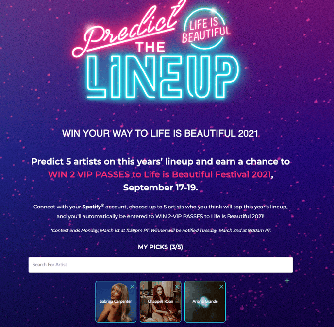 Lineup Predictor Example