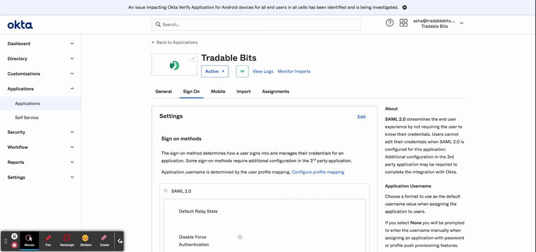 Okta Integration Step 6