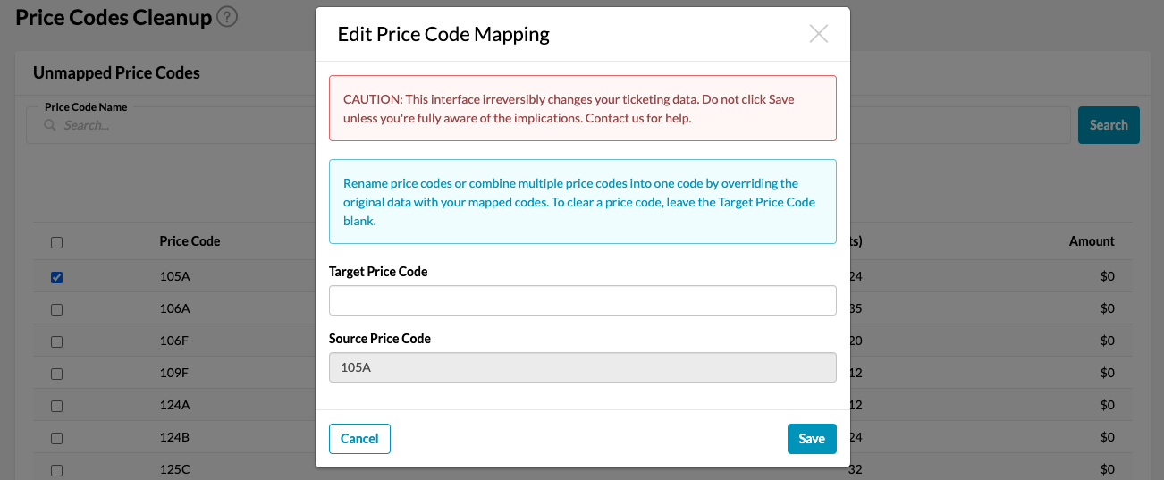 How do I do a Price Codes Cleanup?
