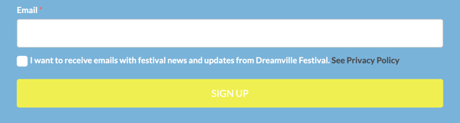 Privacy Policy hyperlinked in entry form field