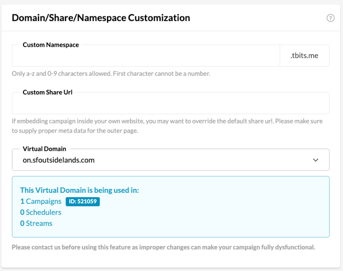 Virtual Domain Setup