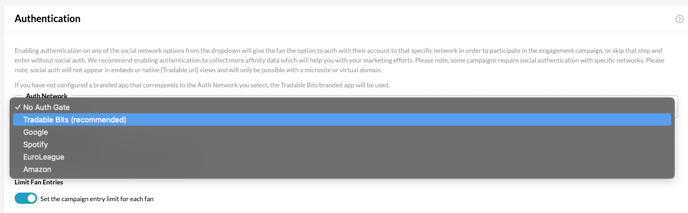 Auth setup on campaign