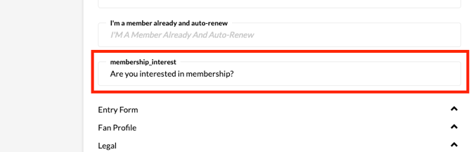Click into your chosen entry form field and add your desired text/phrasing
