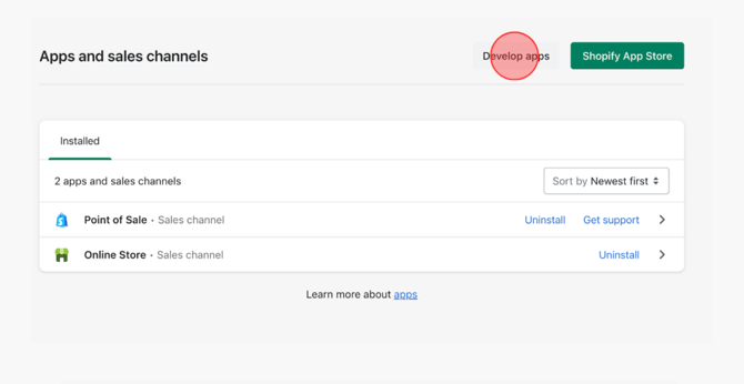 Developing a Shopify app